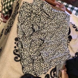 Ruffle cheetah print skirt